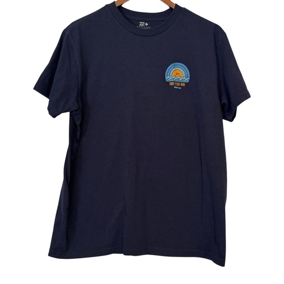 Men's Billabong Navy Blue Short Sleeve Surf Tee with Graphic Design - Picture 1 of 7